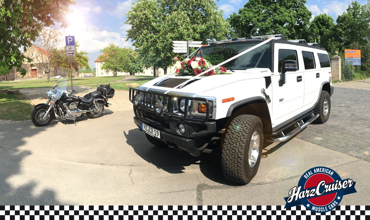 Hummer H2 in weiß - das ganz besondere Hochzeitsfahrzeug – 4