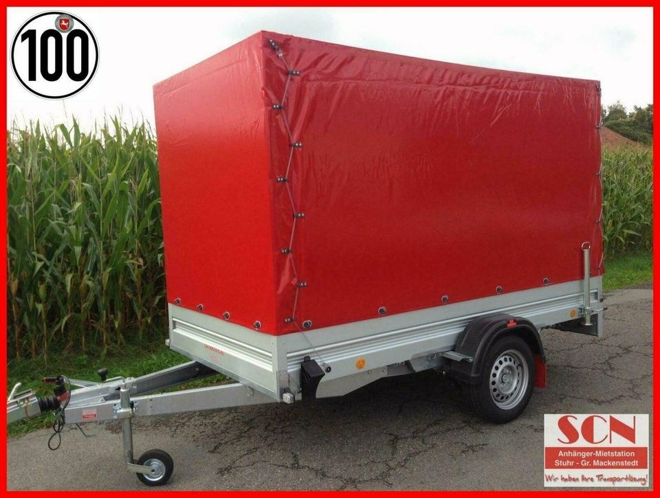 Pongratz Anhänger m Plane 1300kg 300x150x180 cm mieten in Stuhr