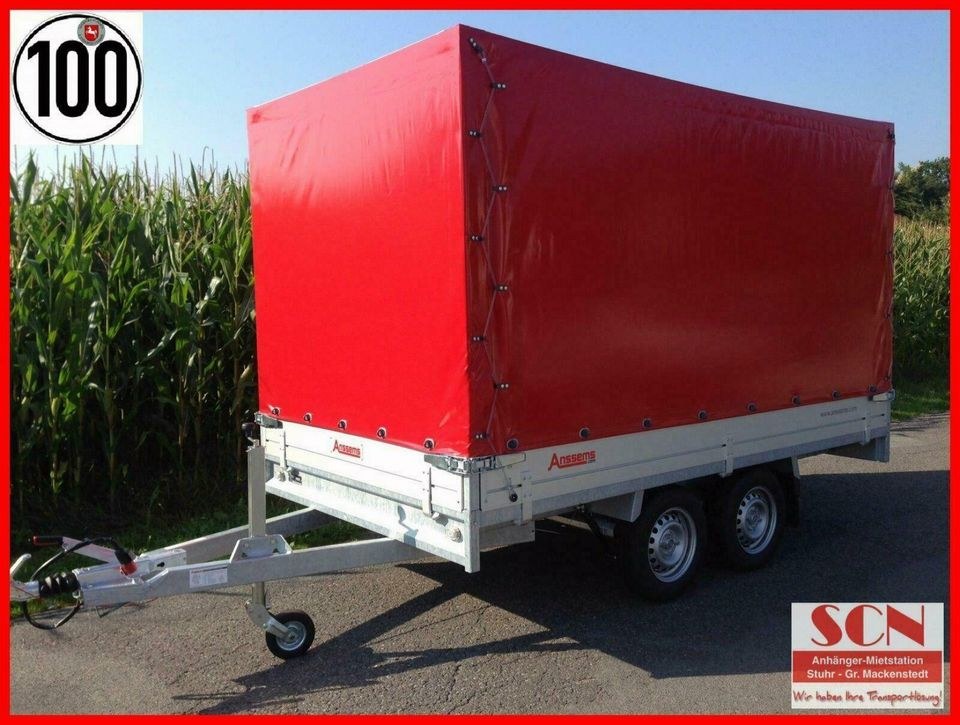 Anssems Anhänger m Plane 2000kg 325x178x180 cm mieten in Stuhr