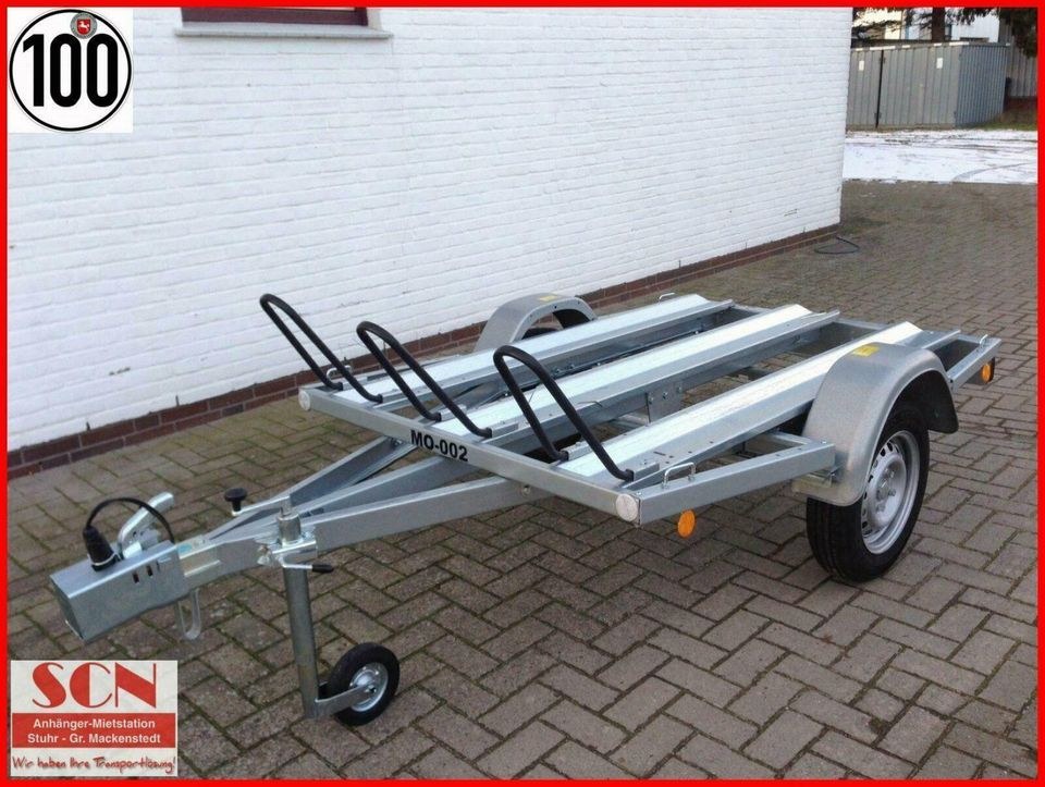Motorradanhänger 750kg ungebremst 1 2 Motorräder mieten in Stuhr
