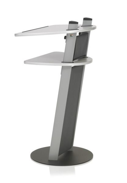 Rednerpult / Stehpult, silber / anthrazit, höhenverstellbar – 2