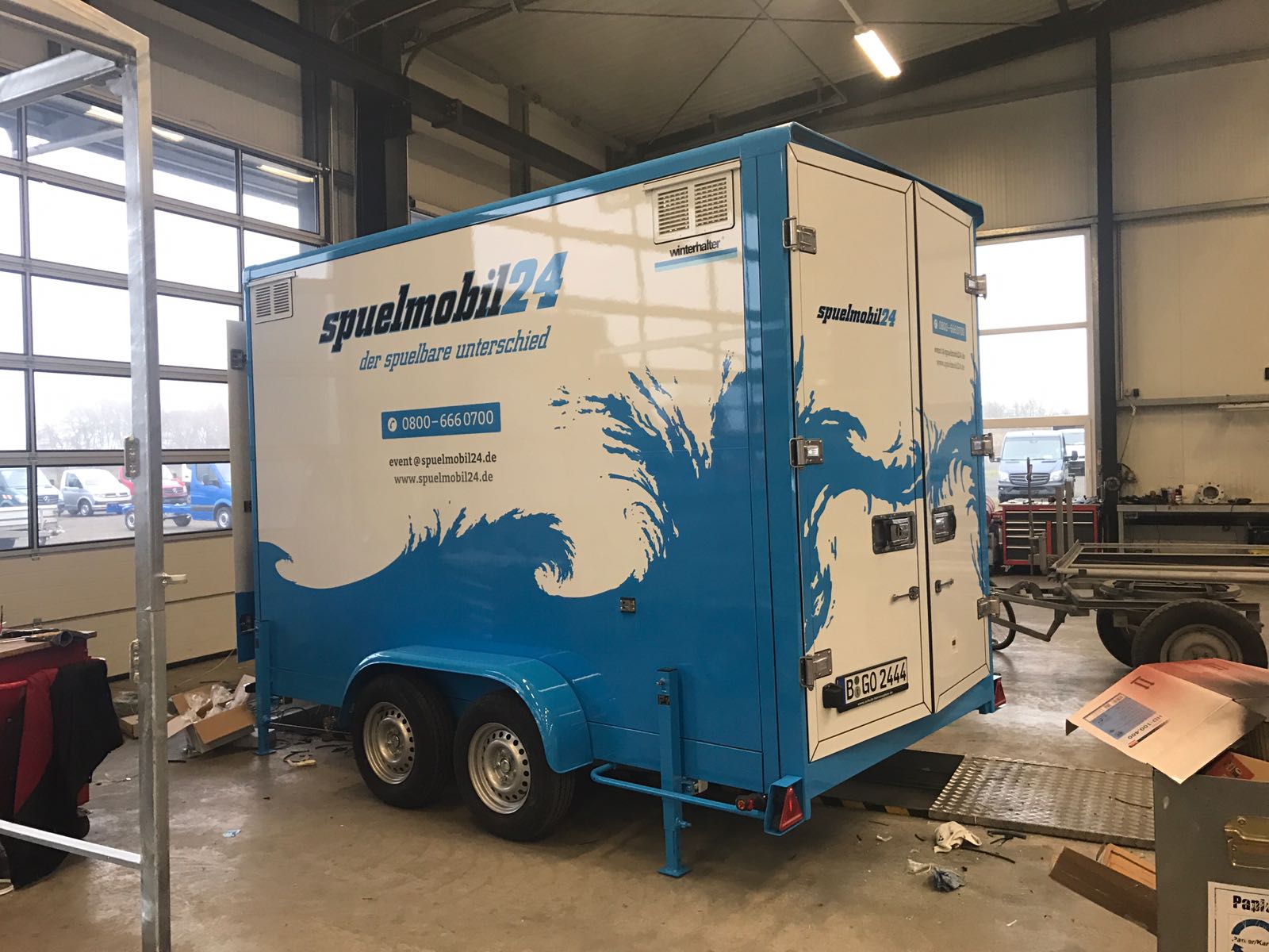 Spülmobil, mobile Spülküche, Spülanhänger Mikro, kleiner Spülanhänger, spuelmobil24, Geschirrspülmaschine, Winterhalter PT-M Energy – 2
