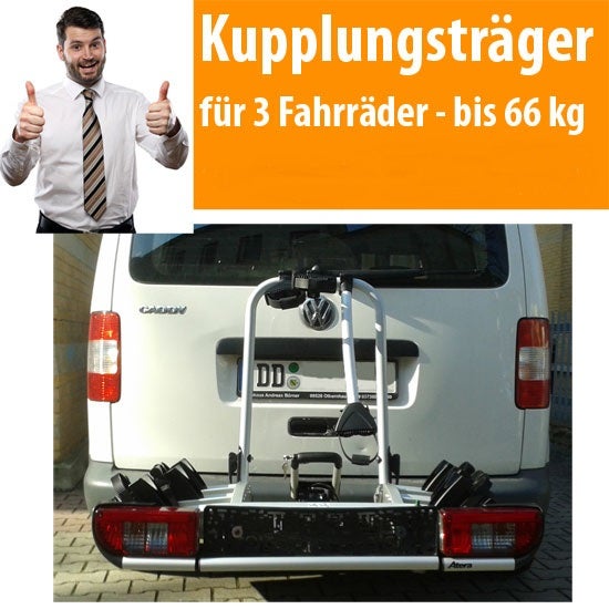 Premium Fahrradträger Atera EVO für AHK für 3 Fahrräder bis 66 kg Fahrrad-Träger Anhängerkupplung Rad-Träger Kupplungsträger Radträger Träger Fahrräder Fahrradtransport