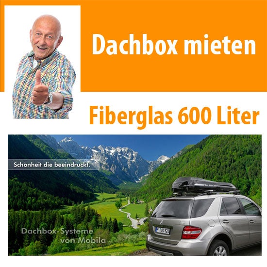 600 Liter Premium Dachbox - Fiberglas 200 km/h möglich