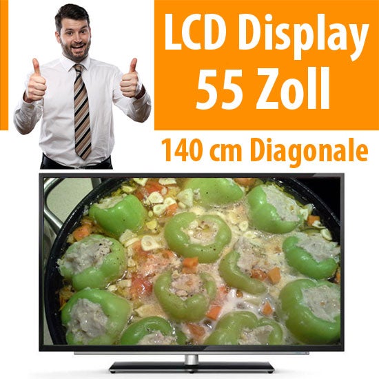 55" LCD Full HD Display Flachbildschirm Fernseher TV Monitor 1.920 x 1.080