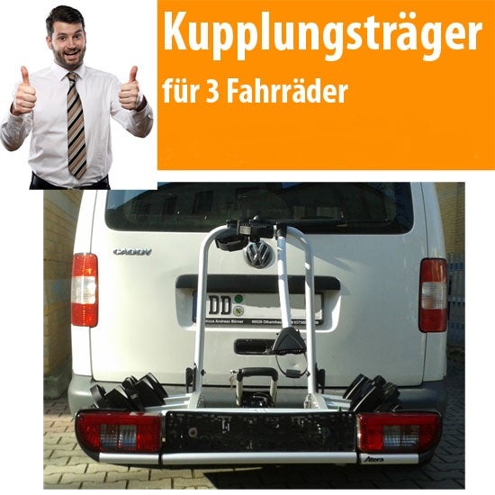 Premium Fahrradträger Atera DL 3 für AHK für 3 Fahrräder Fahrrad-Träger Anhängerkupplung Rad-Träger Kupplungsträger Radträger Träger Fahrräder Fahrradtransport