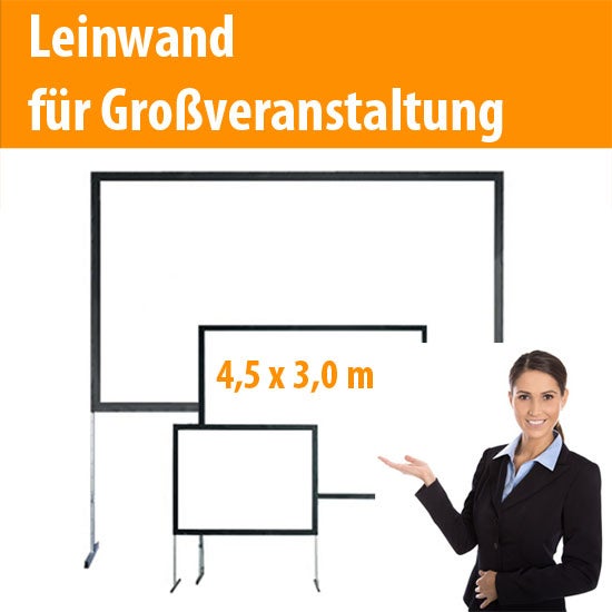 Beamer Leinwand 4,47 x 3,40 m Aufprojektion