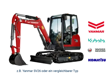 MINIBAGGER 2,1 - 3,0 T mieten