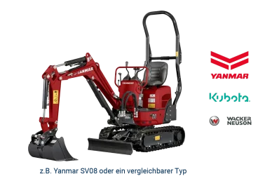 MINIBAGGER BIS 1,1 T mieten