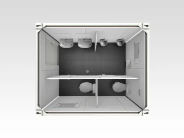 SANITÄRCONTAINER 3 M, WC, HERREN mieten