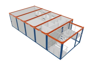 5ER CONTAINERANLAGE MIT TREPPENHAUS UND WC mieten