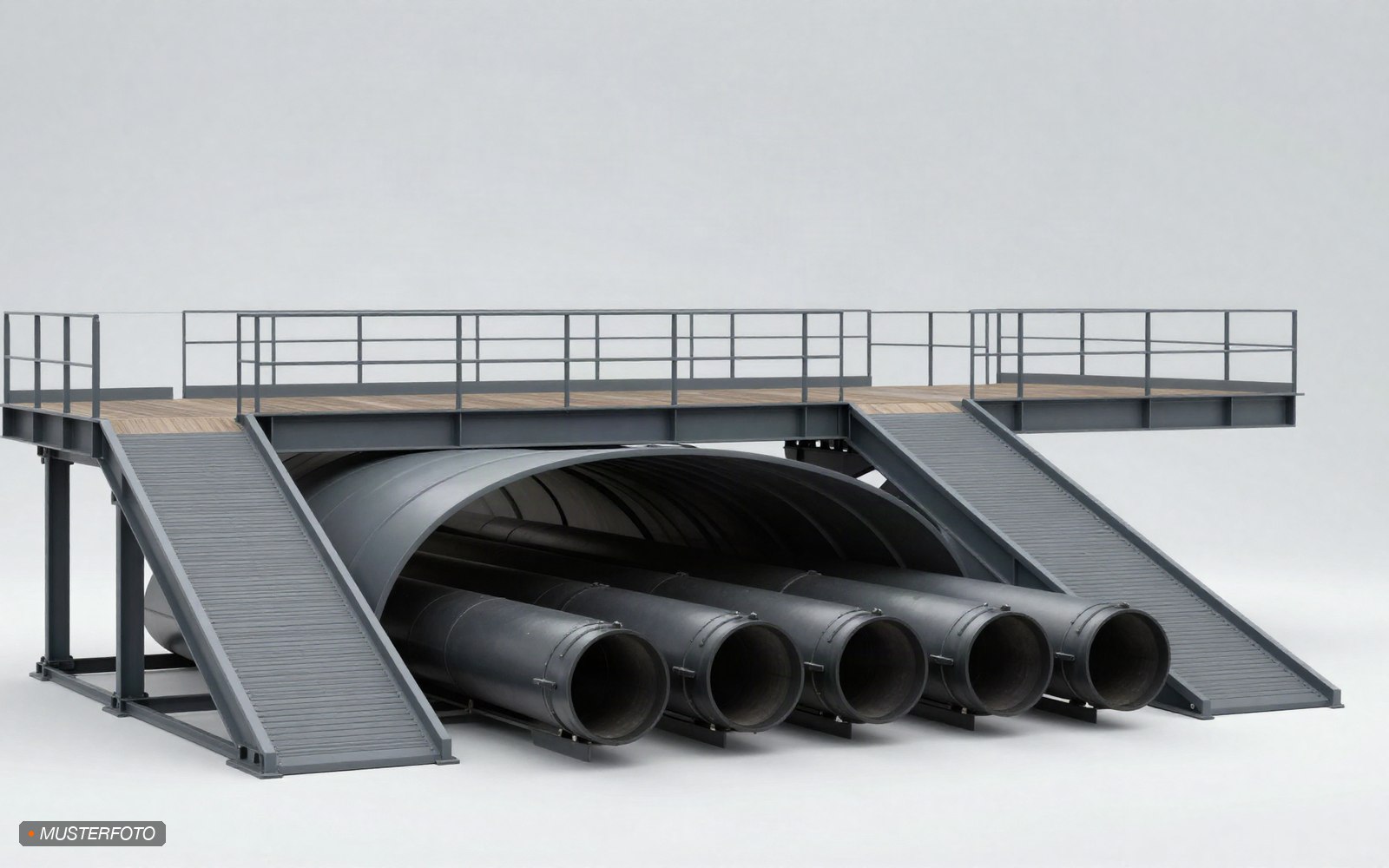 Rohrleitungbrücke aufrecht - ø300mm - 4,5m mieten