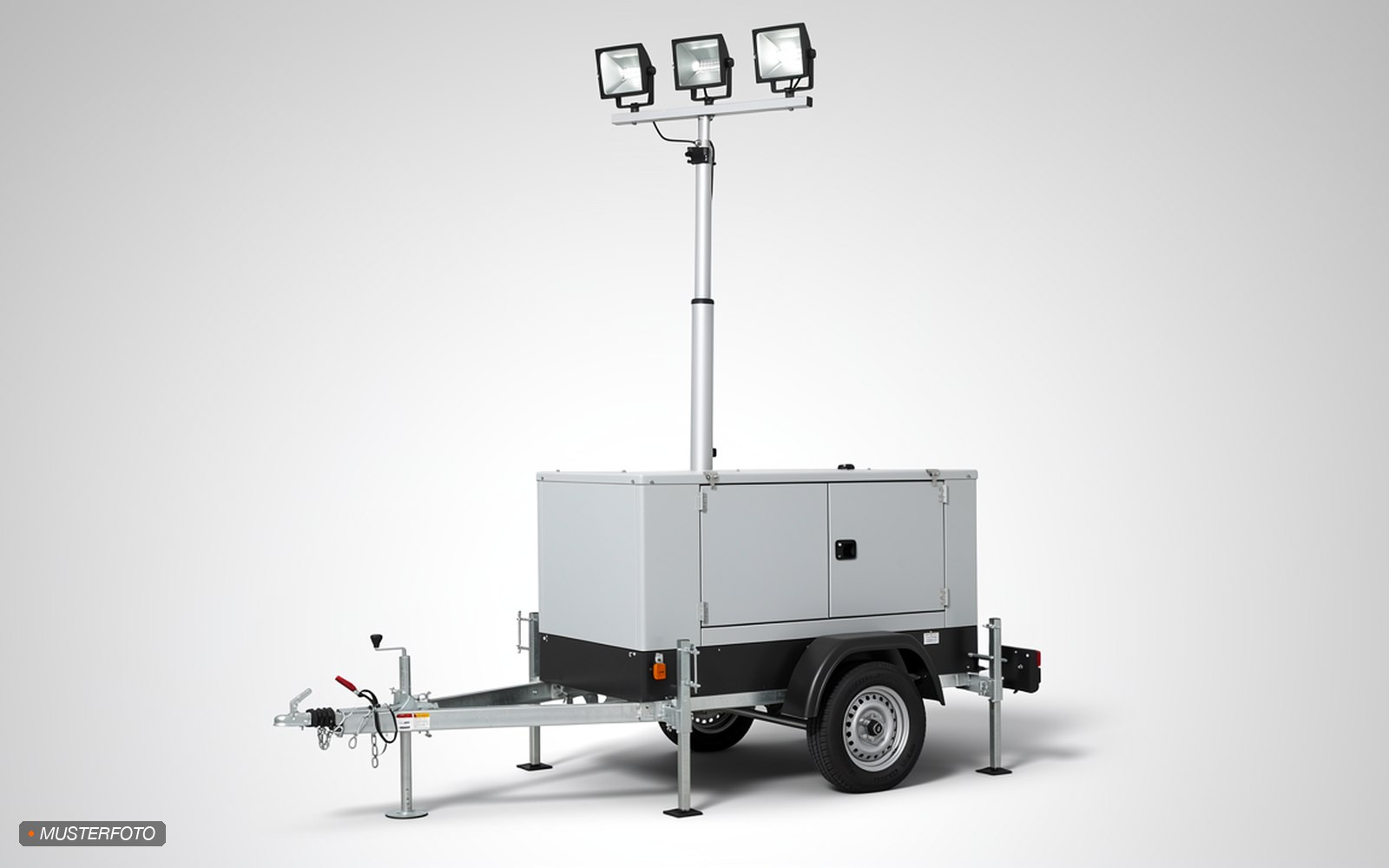 Lichtmast, 4 x 60 W, LED, Solar mieten
