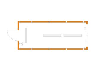 Kombinierter Raumcontainer, 6 Meter (schmal) mieten