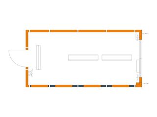 Kombinierter Raumcontainer, 6 Meter mieten