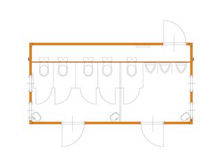 Toiletteneinheit, 6 Meter, Damen - Herren mieten