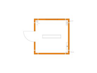 Kombinierter Raumcontainer, 3 Meter mieten