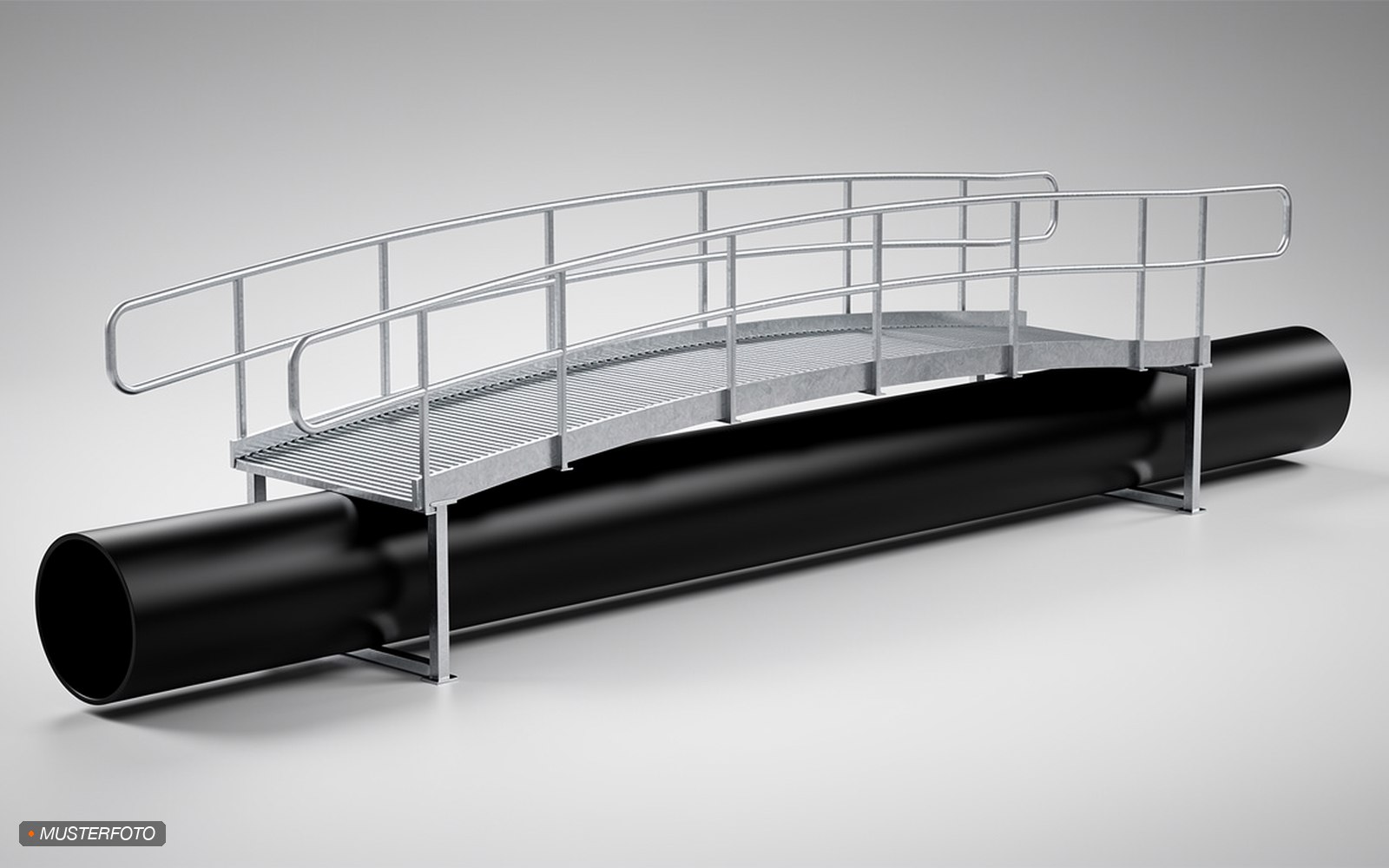 Fußgängerbrücke - max. 1 Rohrleitung - ø400mm mieten