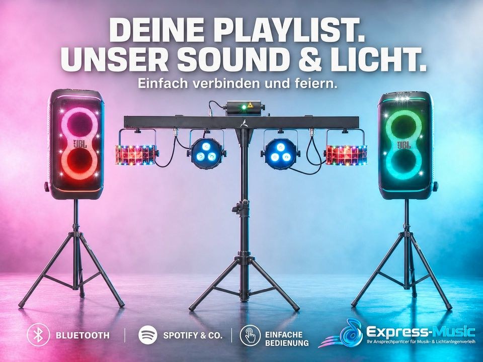 Musik Lichtanlage Veranstaltungstechnik mieten bei Express-Music