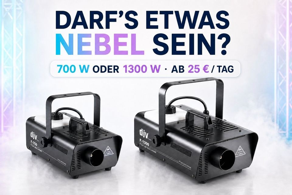 Nebelmaschine 700 1300 W inkl Fluid mieten bei Express-Music