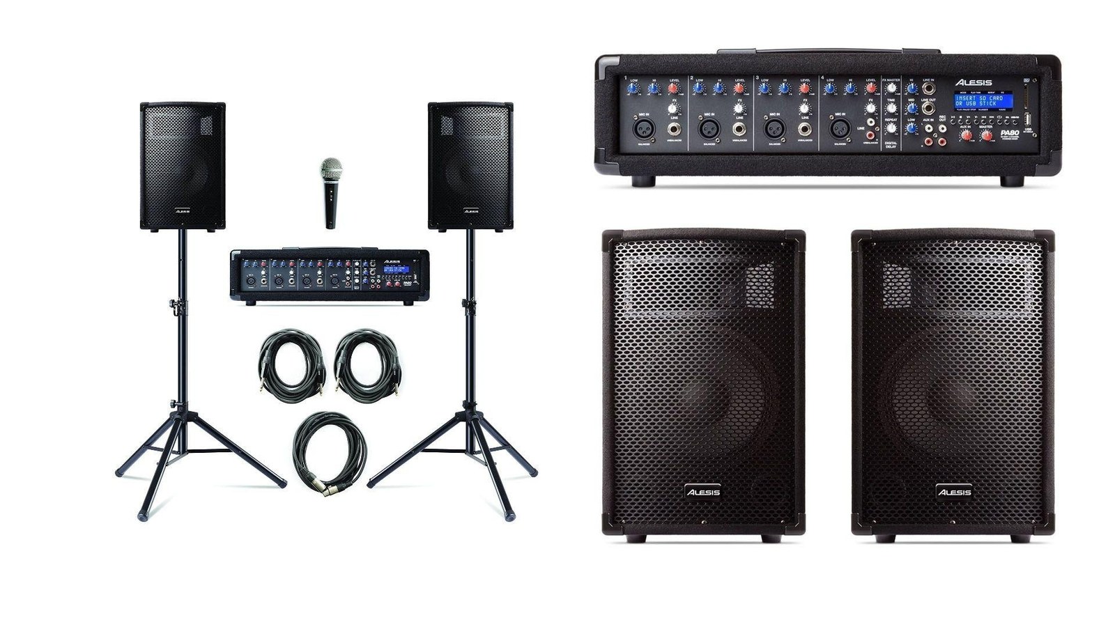 Musikanlage für 200 Gäste PA Karaoke DJ Anlage Party mit Mixer Mikrofo