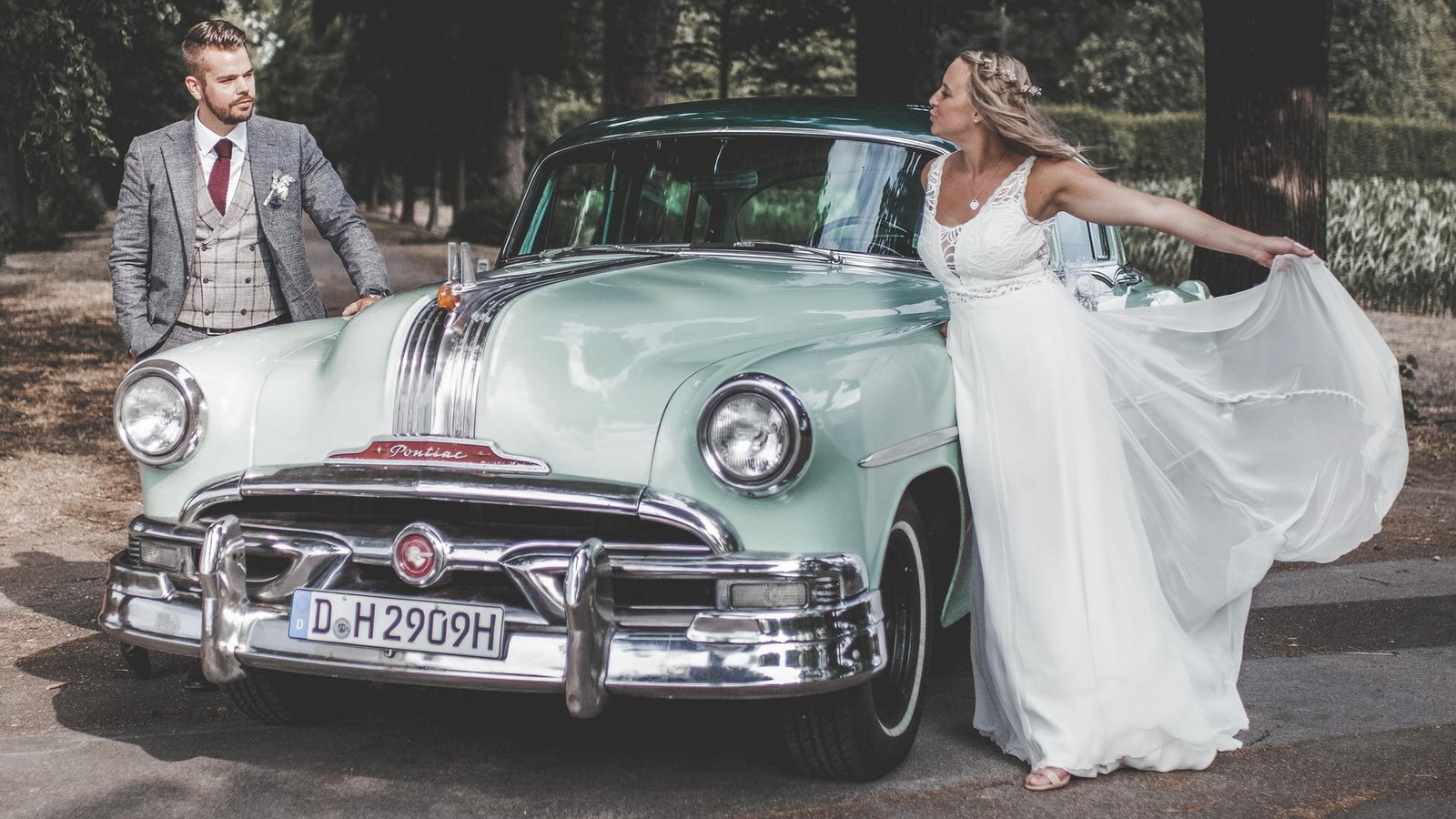 Hochzeitsauto, Brautauto, Oldtimer, Cadillac, Chieftain mieten in Düsseldorf – 3