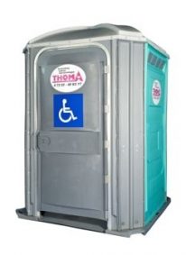Rollstuhlgerechte Toilettenkabine (Behinderten-WC)