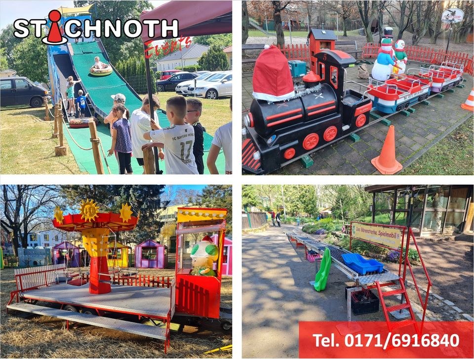 Kinderkarussell Kindereisenbahn Rodelbahn mieten bei Stichnoth Events