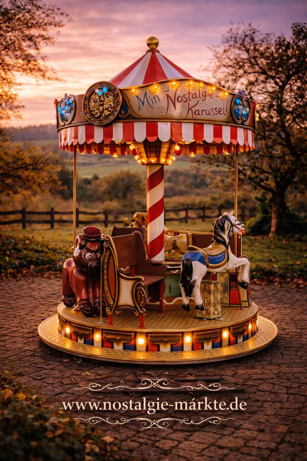 Nostalgie Kinder - Karussell "Zirkus Zauber" mit 6 bis 9 Sitzplätze mieten – 4