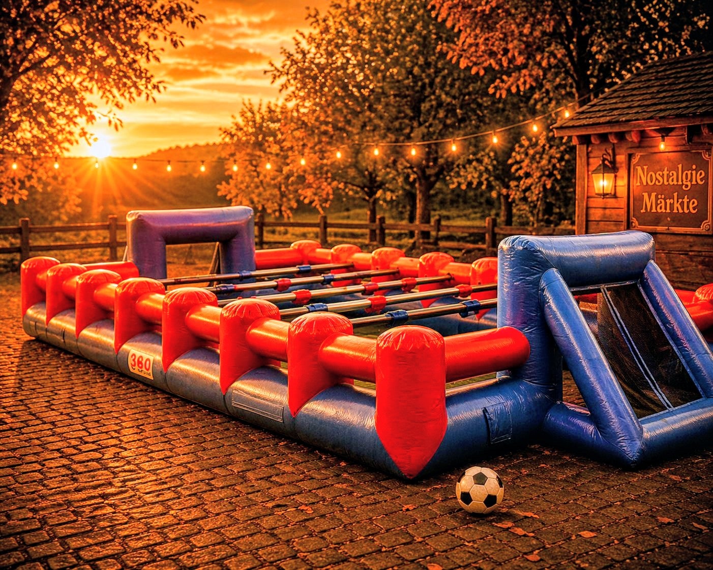 XXL Menschenkicker mieten ! 12 x 6 m ! 2 x 5 Spieler ! ( Human Table Soccer )