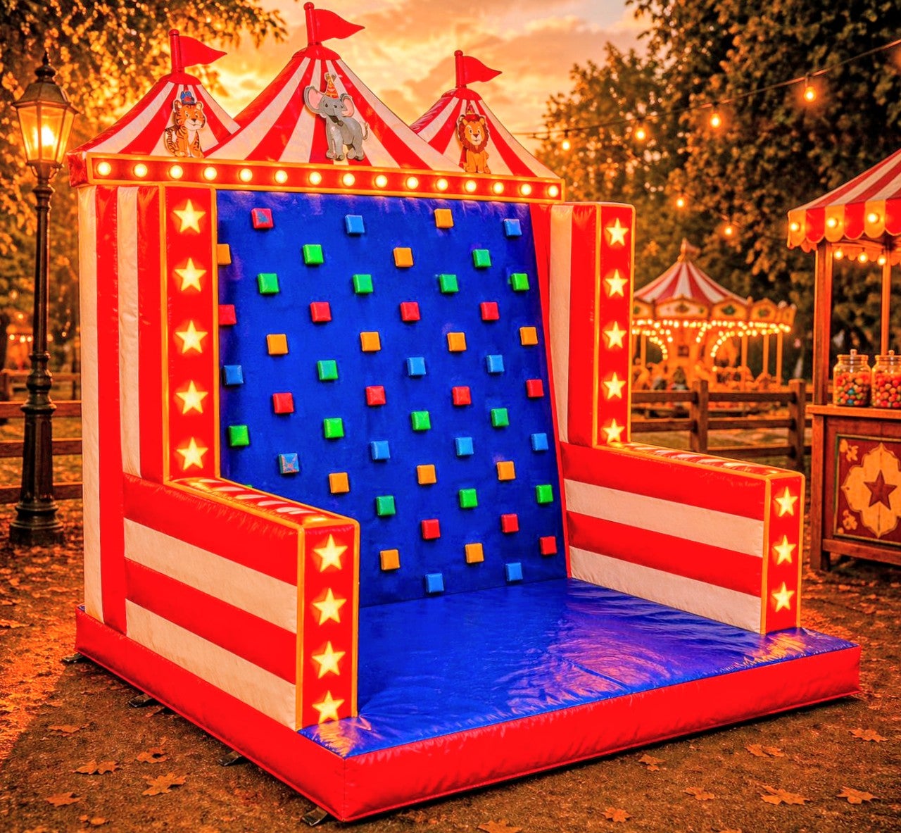 Hüpfburg Kletterwand Circus 6 m hoch !