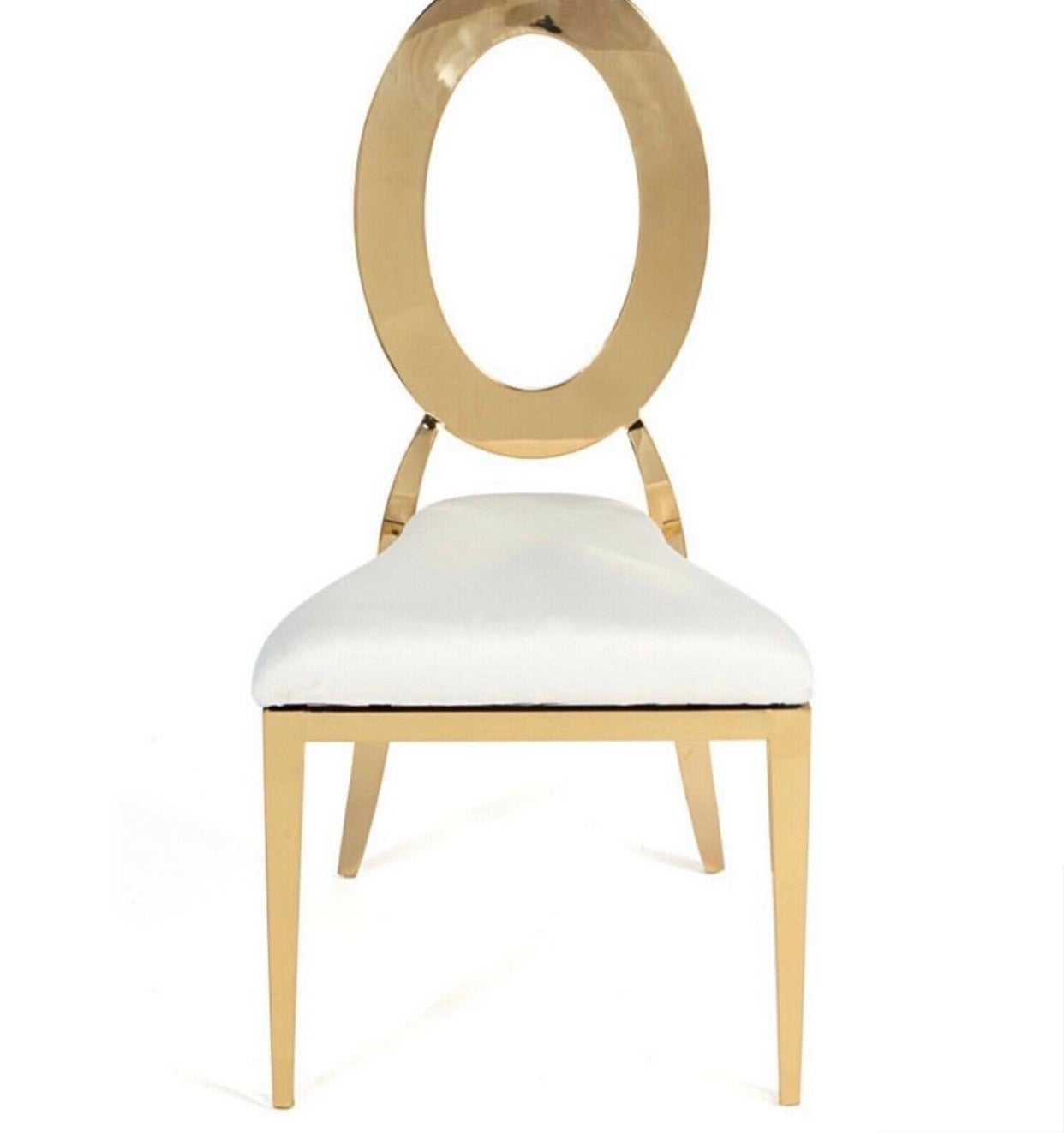 Stuhl "ABU DHABI", gold, weiss gepolstert – 3