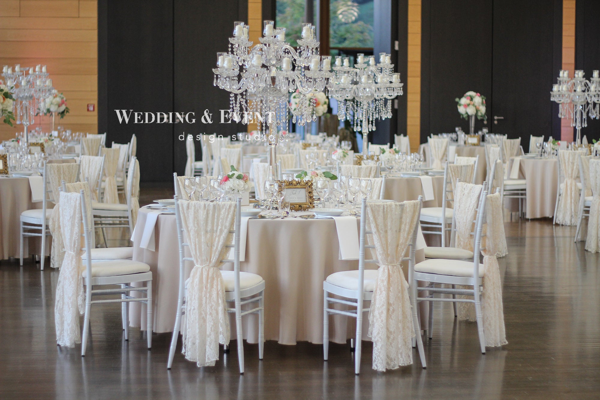 17-Arm Kristall Kerzenständer Kerzenleuchter inkl. Glasaufsatz Vase Chiavari Tiffany Stuhlhusse Hochzeit Stuttgart Baden Baden München – 2