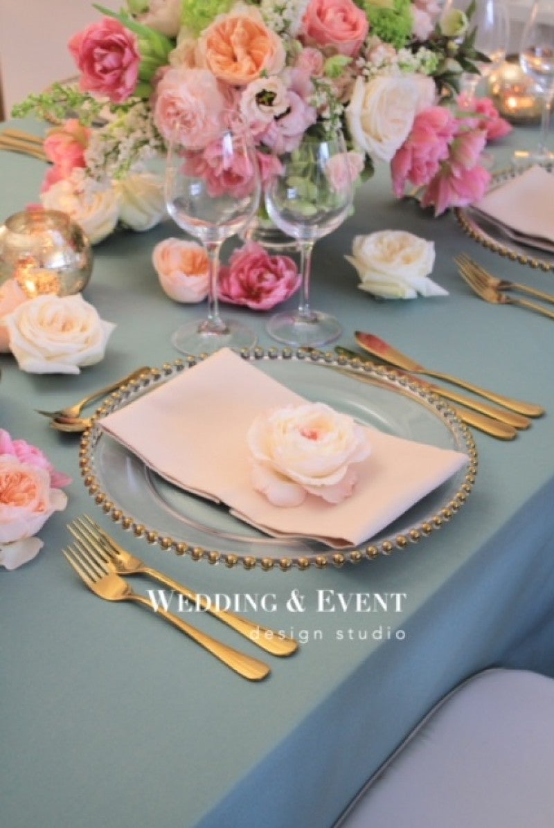 Goldenes Besteck gold Hochzeit Event Feierliche Tafel Tischdekoration Chiavari Crossback – 4