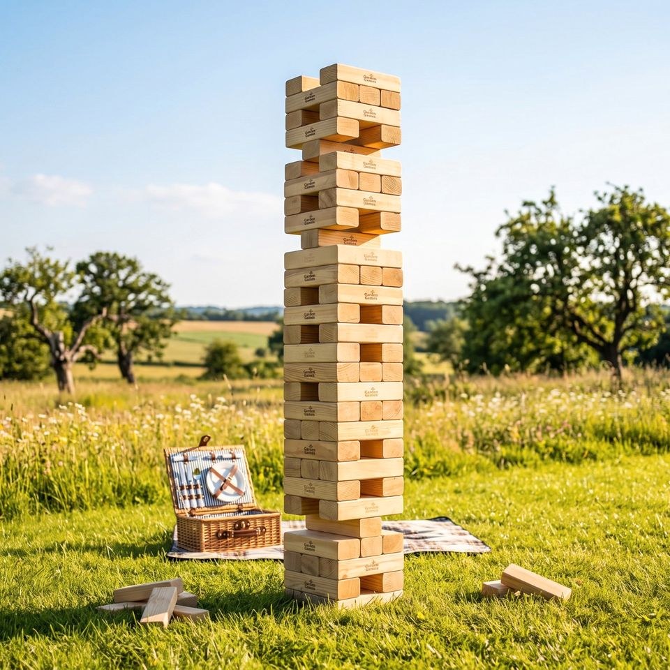 Outdoorspiel XXL Wackelturm mieten bei Hopser Hüpfburg Verleih