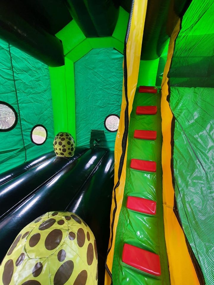 Hüpfburg Disco Dino Rutsche mieten bei Hopser Hüpfburg Verleih – 3