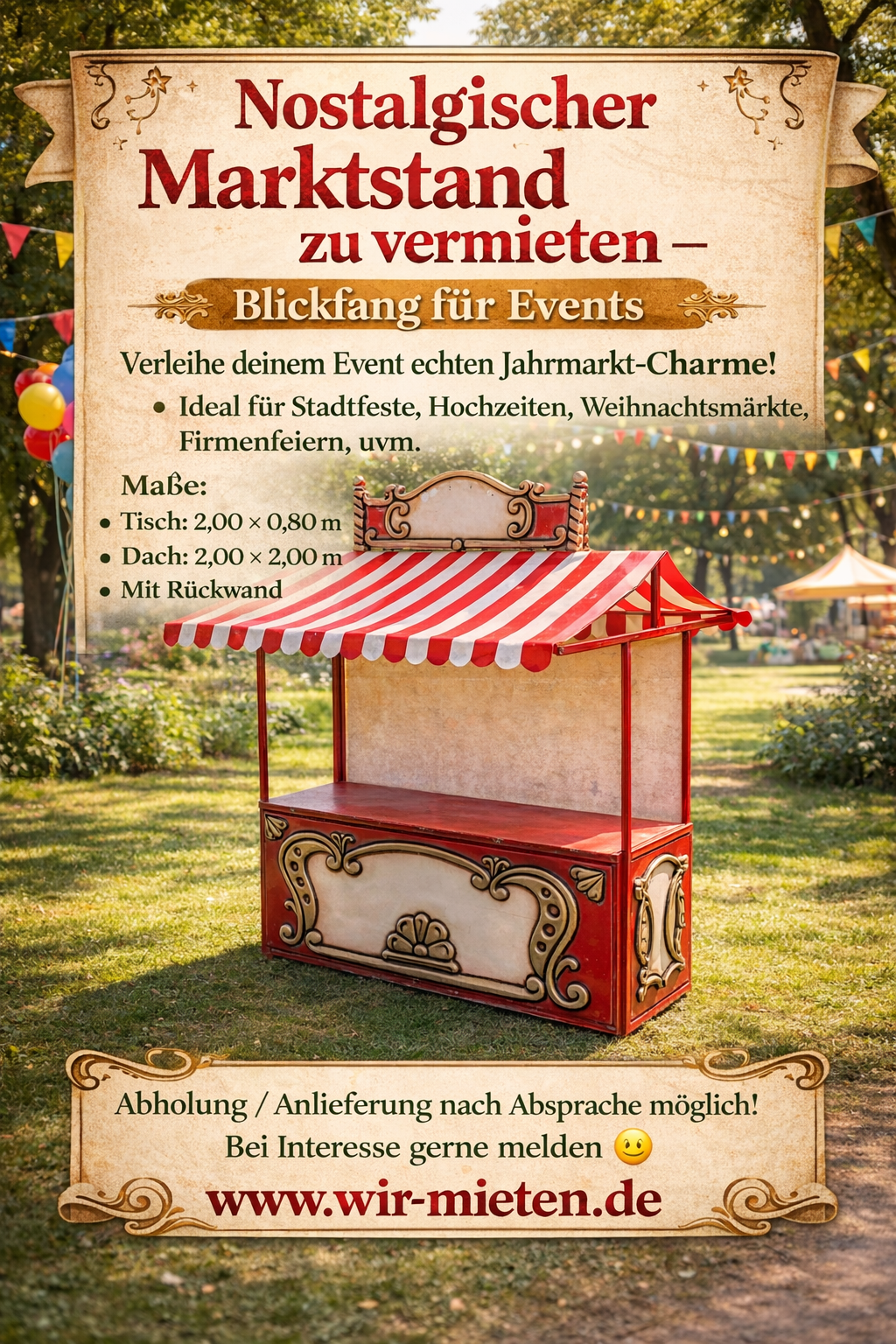 Nostalgischer Marktstand – Blickfang für Events – 3