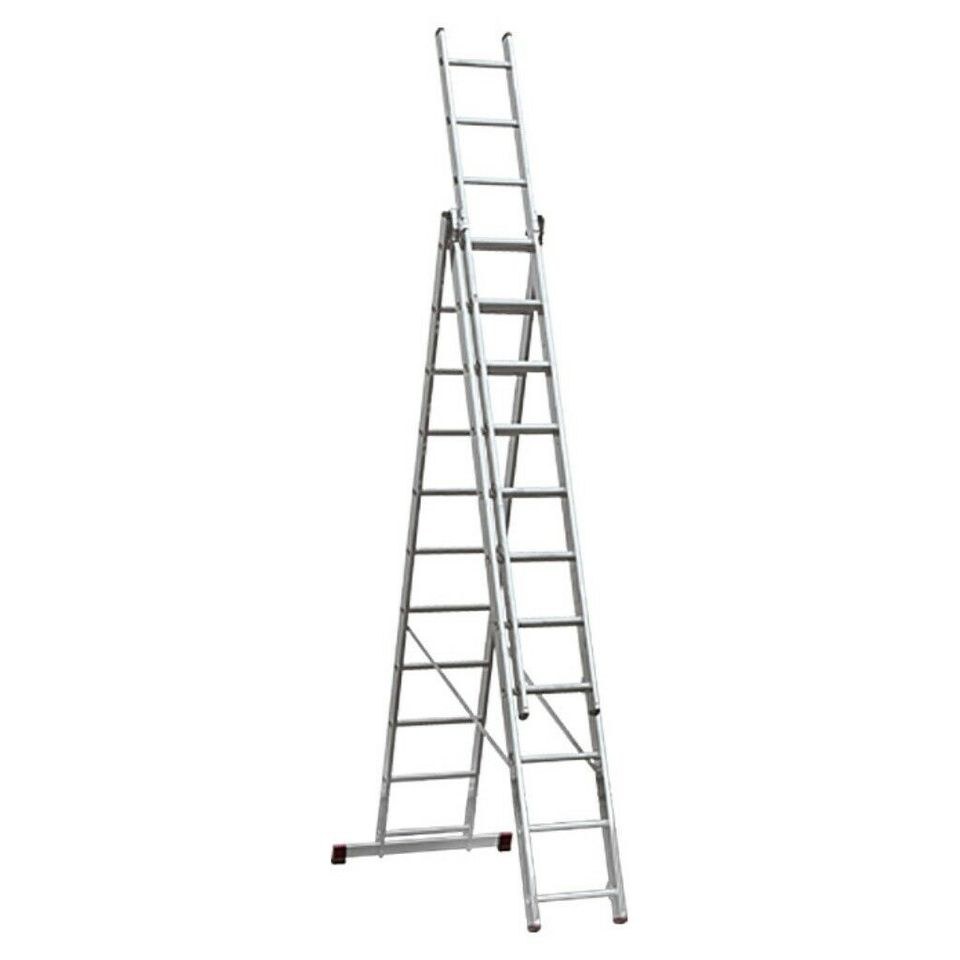 Leiter Aluminium Holz klappbar teleskopierbar mieten bei Borgsdir – 2