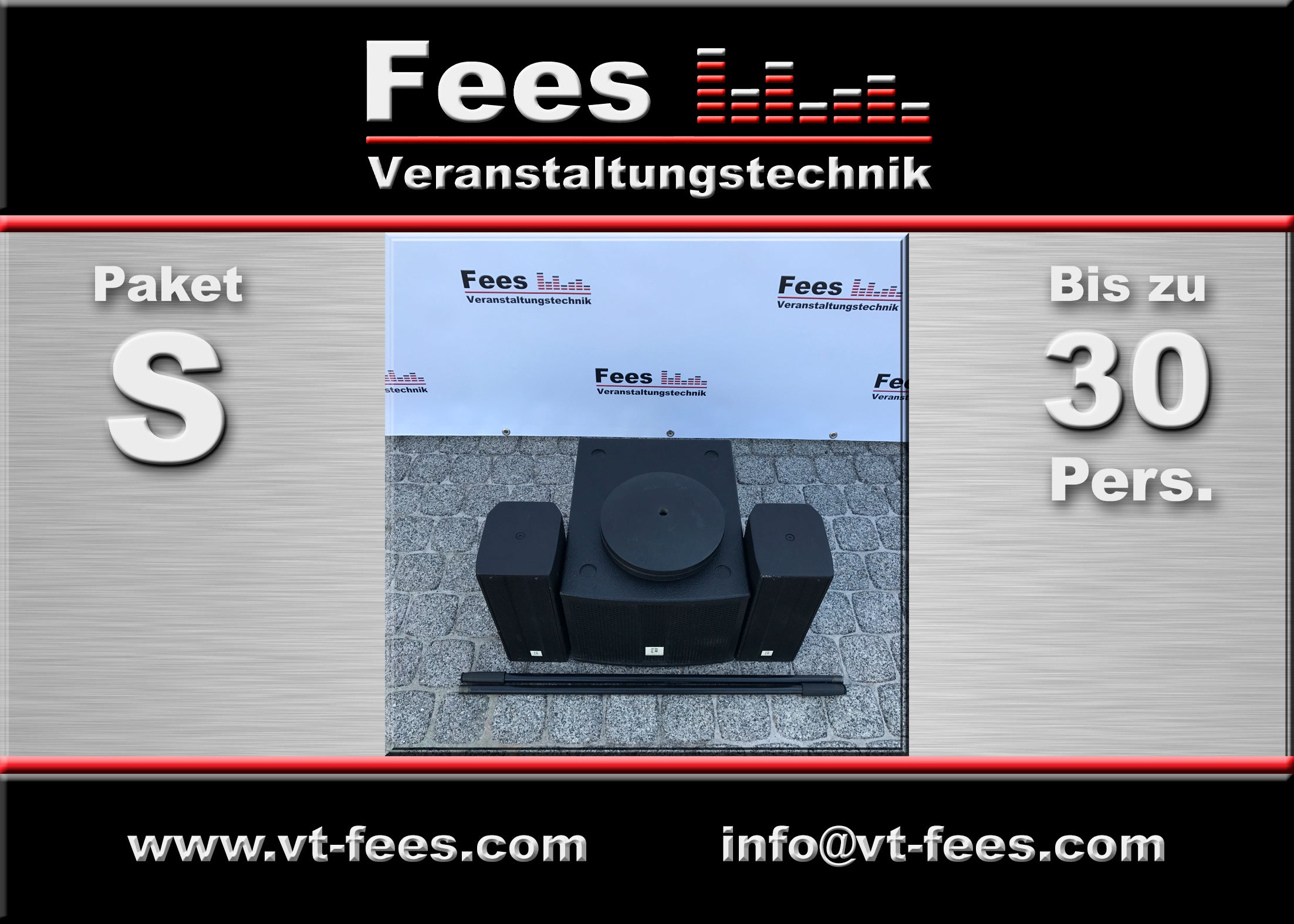 Komplettpaket, Musikanlage, PA Anlage, Tonanlage zu Mieten für 30 Personen – 3