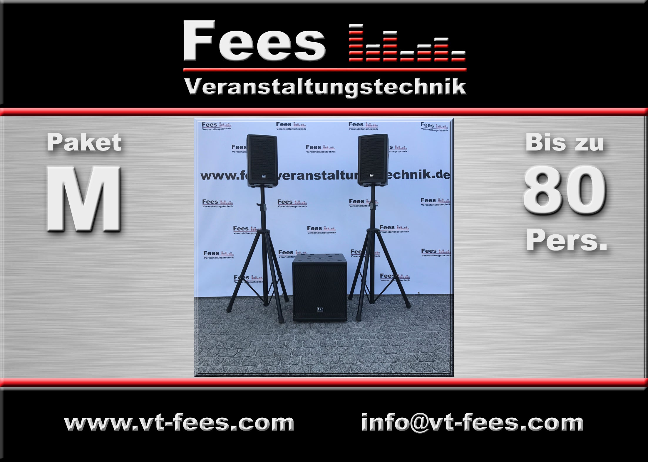 Komplettpaket, PA Anlage, Tonanlage zu Mieten für 80 Personen von LD Systems – 2