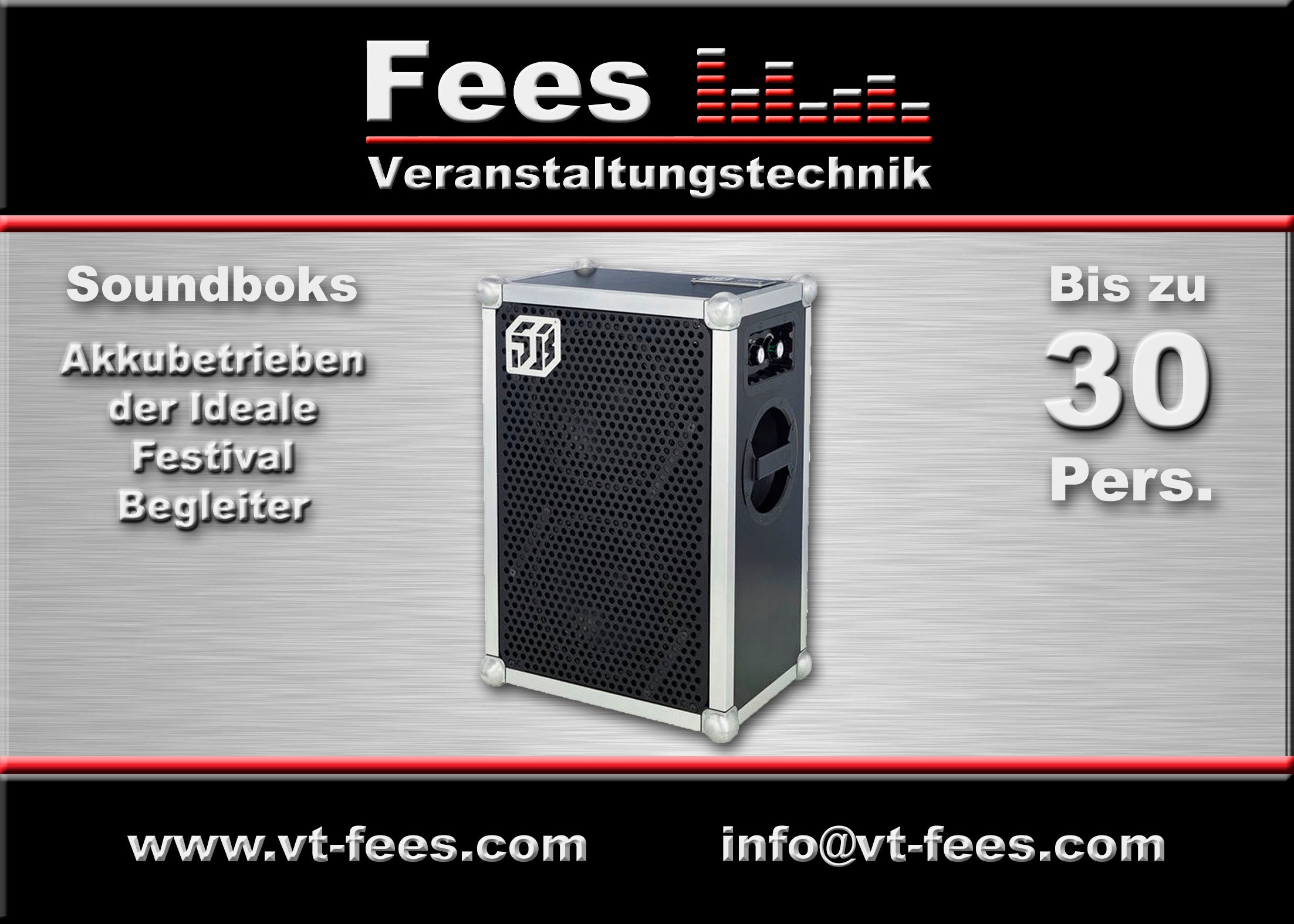 Akku betriebener Lautsprecher - Soundboks - Soundbox - für den Mobilen Einsatz