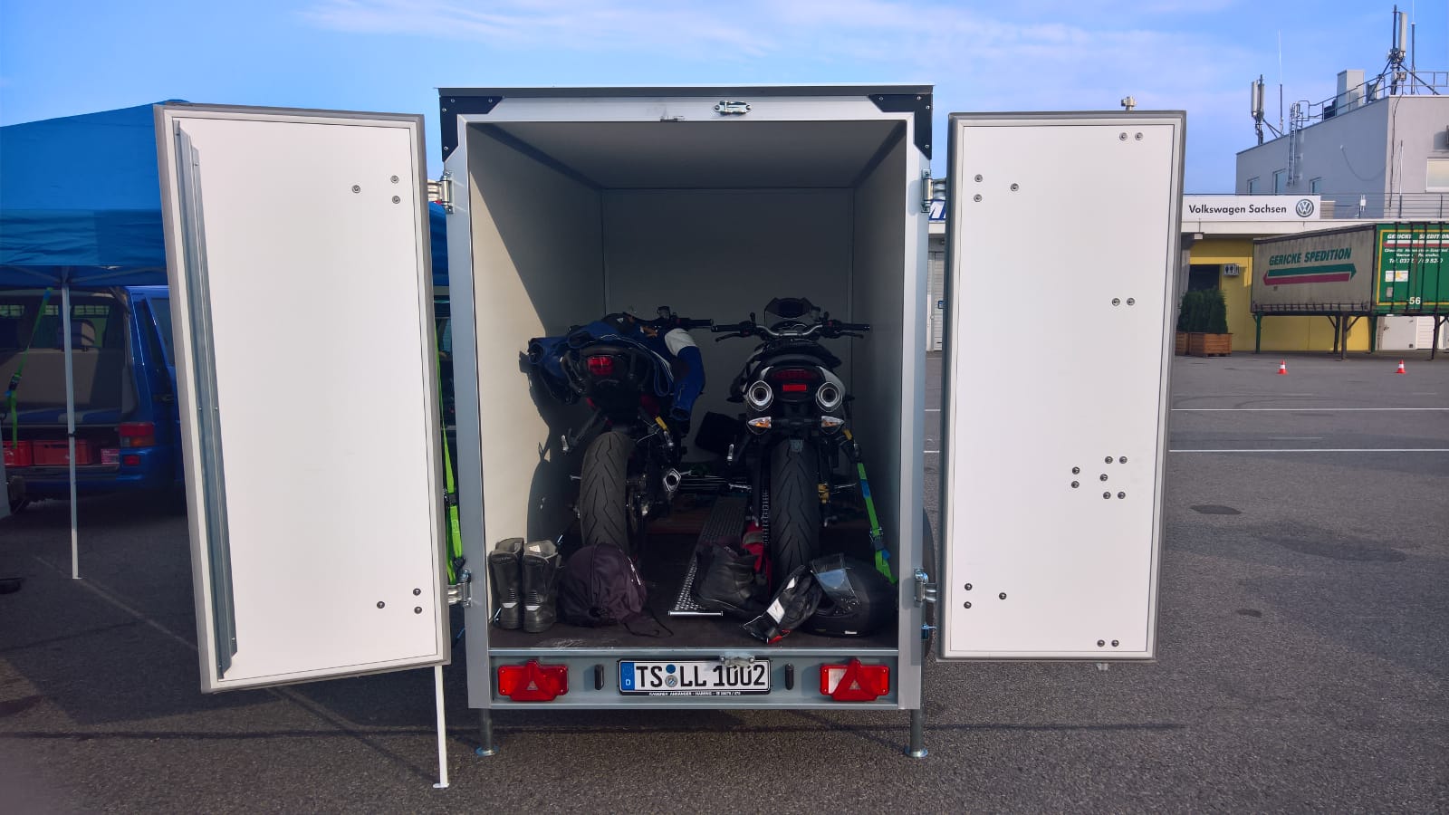 Koffernanhänger Motorradanhänger Umzugsanhänger Möbelkoffer Anhänger für Umzug – 4