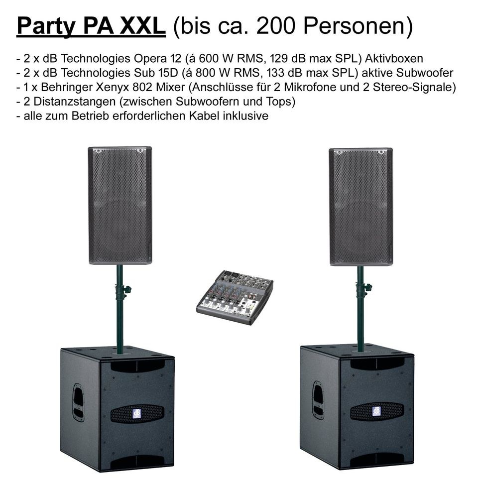 PA XXL Musik Anlage DJ Technik mieten in Troisdorf – Party-Sound
