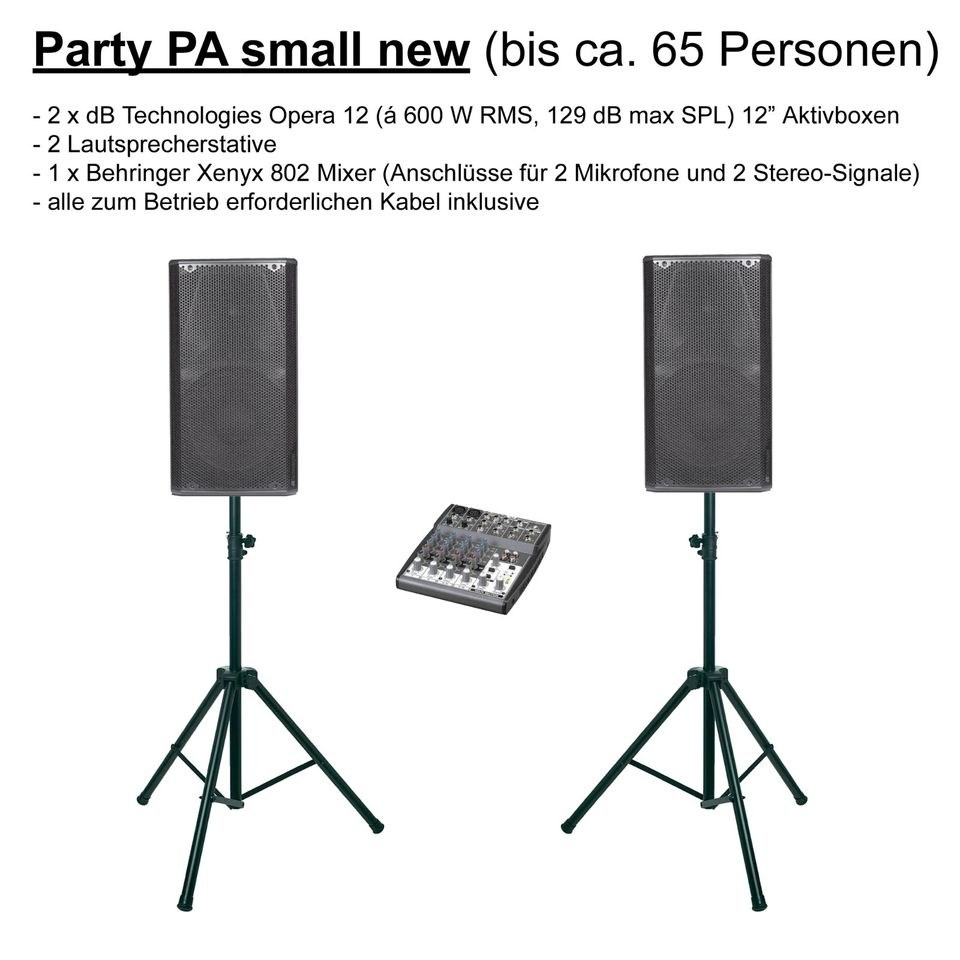 PA small new Musikanlage DJ Technik mieten in Troisdorf – Party-Sound