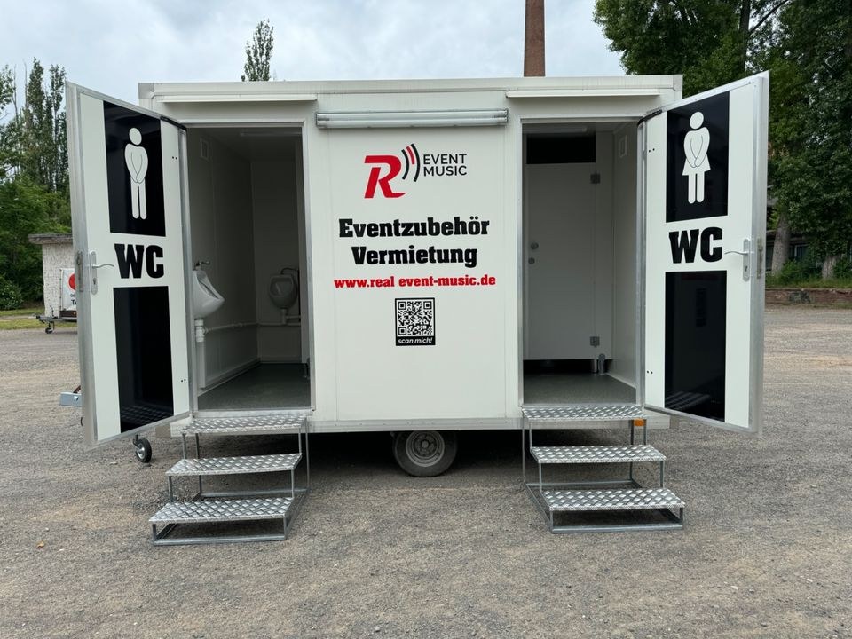 Toilettenwagen WC Wagen Toilettenanhänger mieten bei Real Event Music