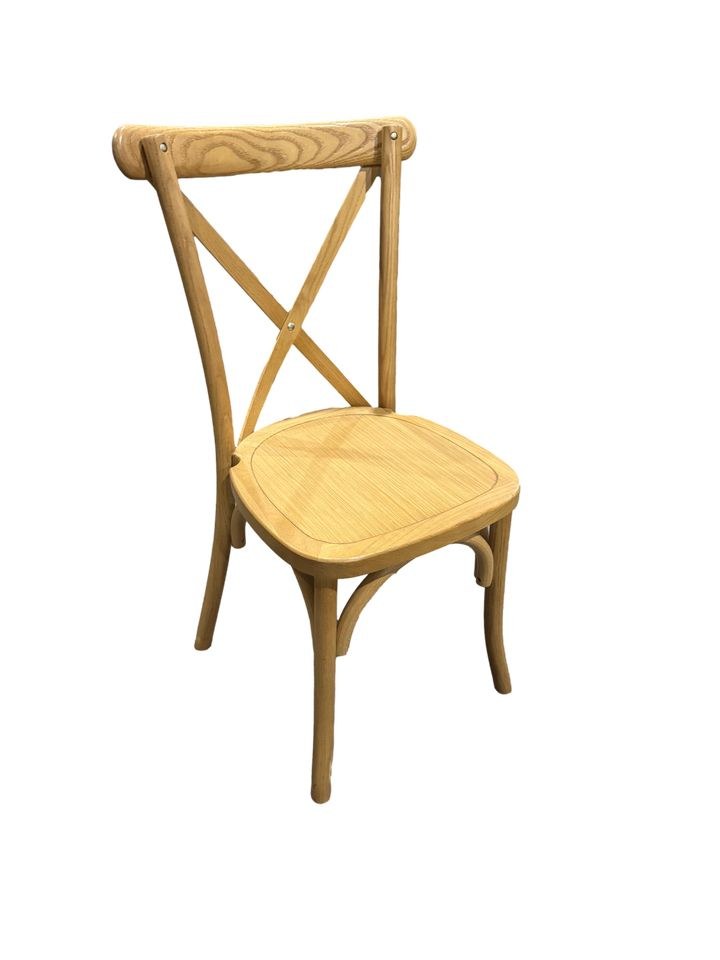 Hochzeitsstuhl Crossback Holz Stuhl mieten bei Real Event Music – 2