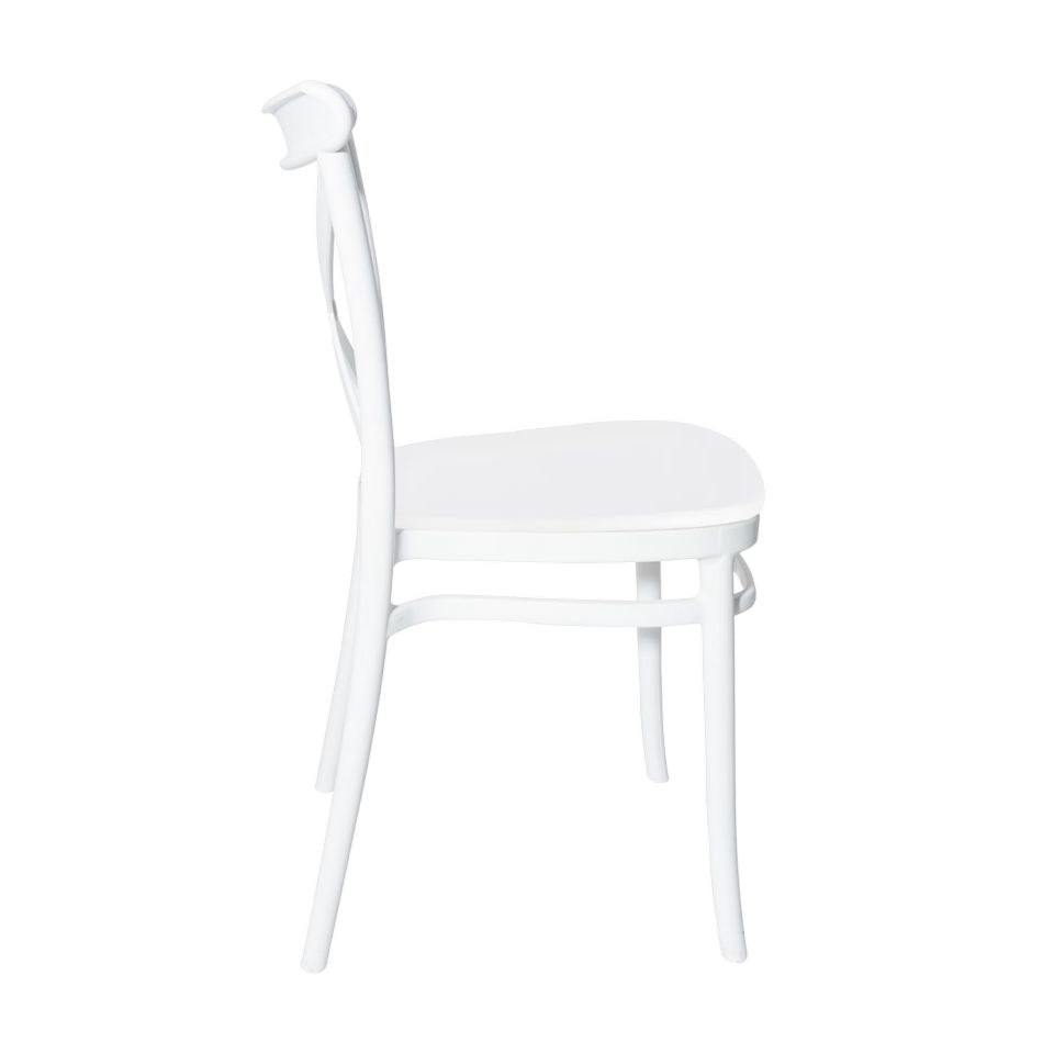 Hochzeitsstuhl Crossback Weiss Stuhl mieten bei Real Event Music – 3