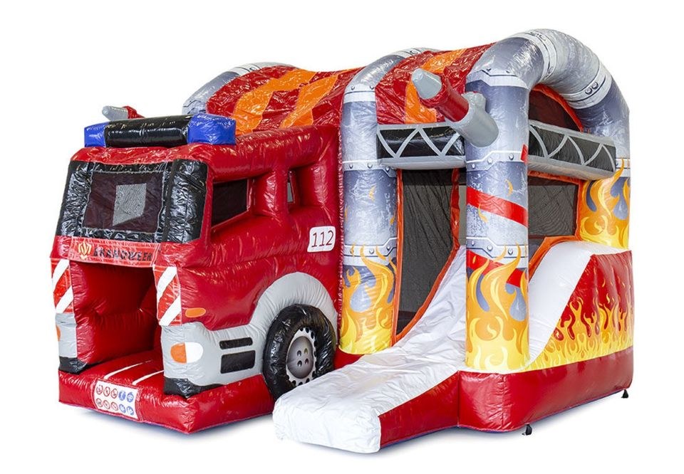 Hüpfburg Feuerwehr Multiplay Rutsche 4,5 X 4M mieten in Artern/Unstrut