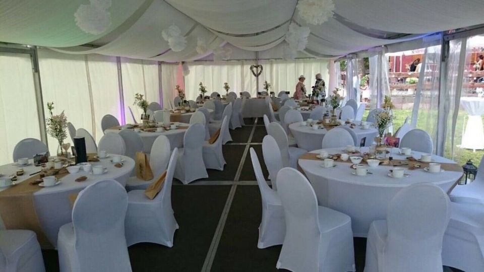 Banketttisch Tisch Rund 150 cm Tischdecke mieten bei Real Event Music – 2