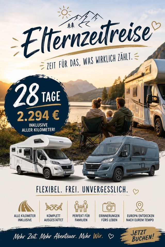 Wohnmobil Elternzeit Langzeit Familien Urlaub mieten in Pirna